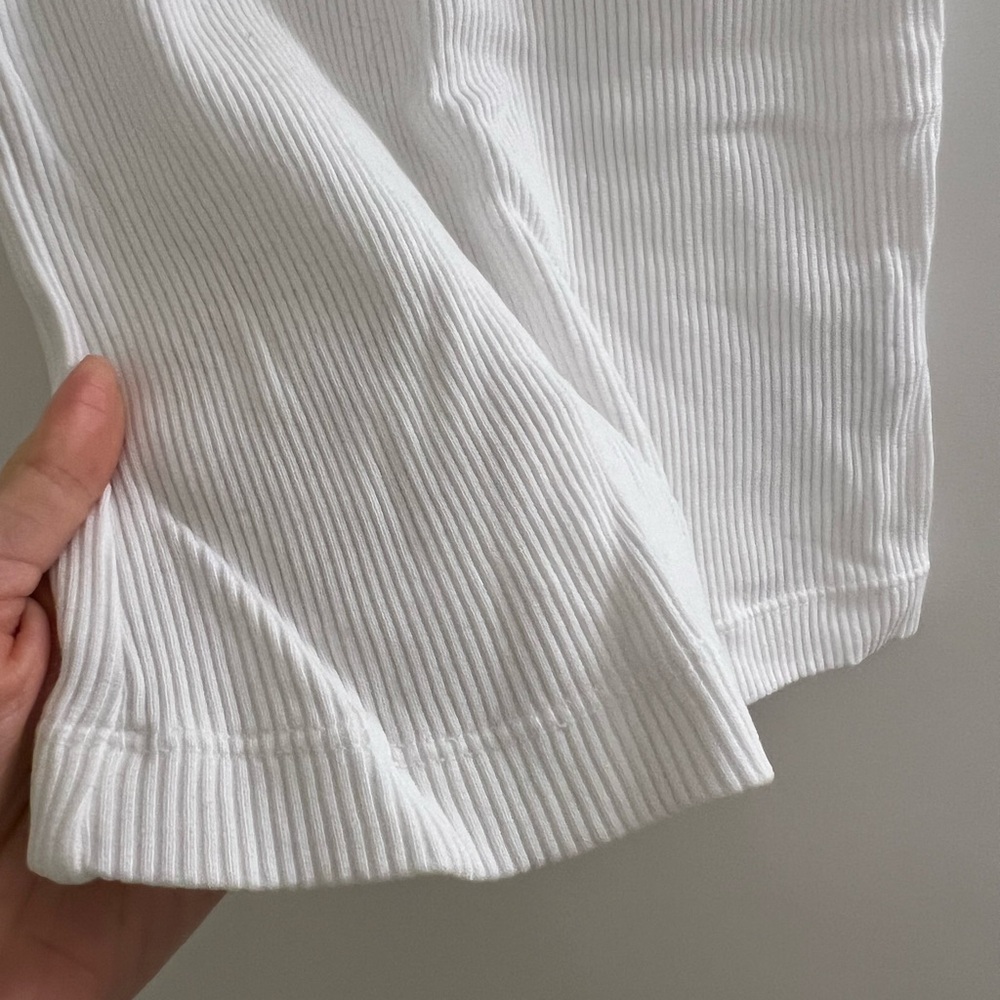 Agolde Ribbed White Tank Top - Picture 3 of 3